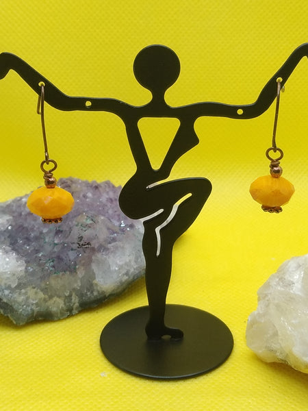 Orange Crystal Earrings