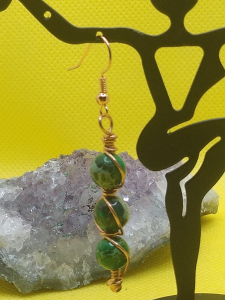 Green Imperial Jasper Earrings