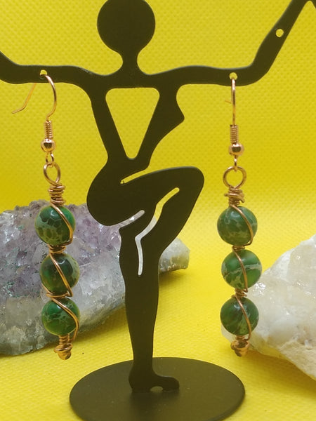 Green Imperial Jasper Earrings