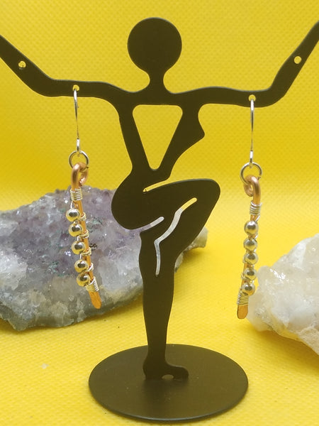 Sterling Silver and Copper Earrings