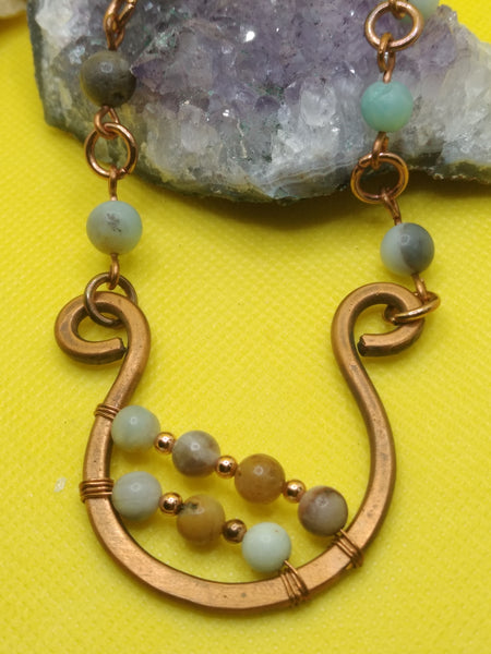 Copper and Amazonite Necklace