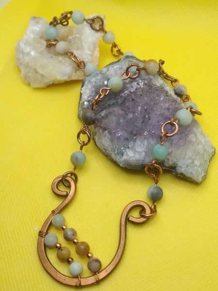 Copper and Amazonite Necklace