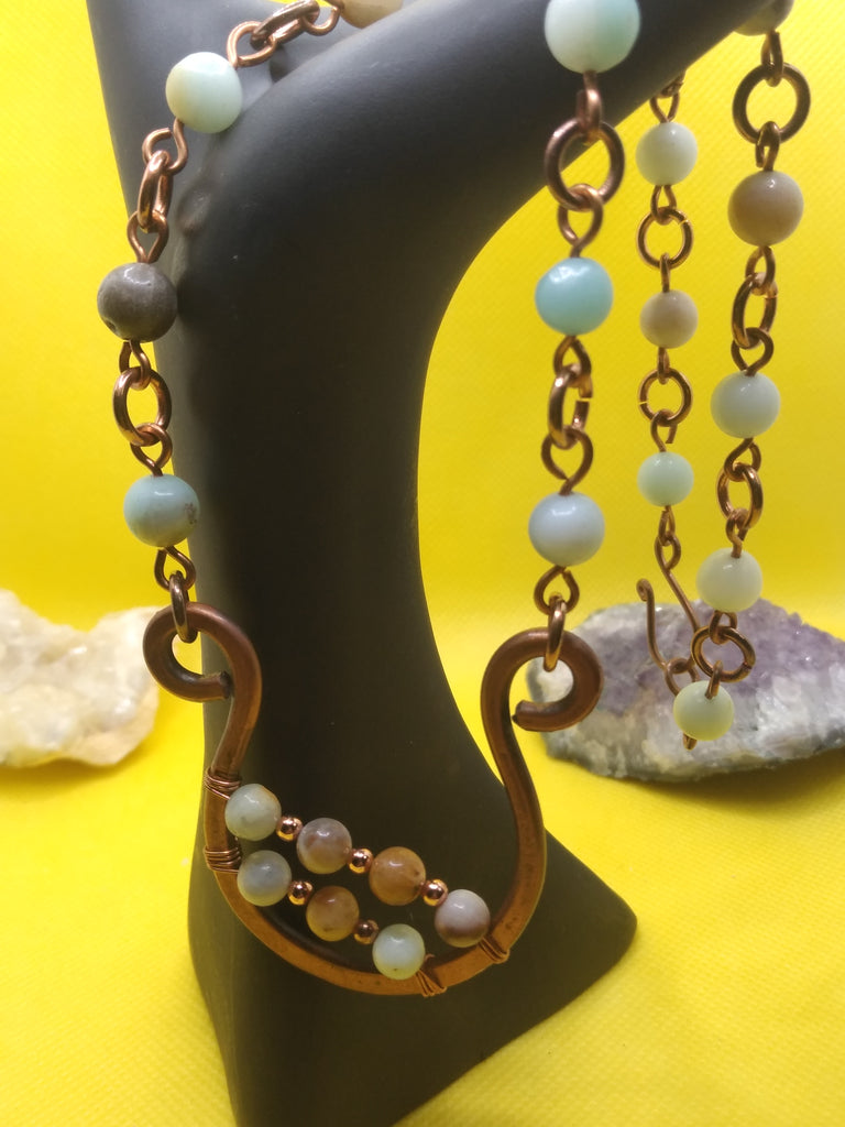 Copper and Amazonite Necklace